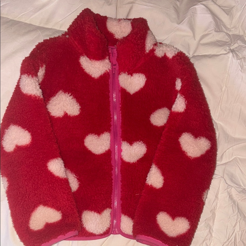 Jumping Beans Red and White Fleece Jacket